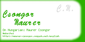 csongor maurer business card
